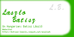 laszlo batisz business card