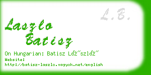 laszlo batisz business card